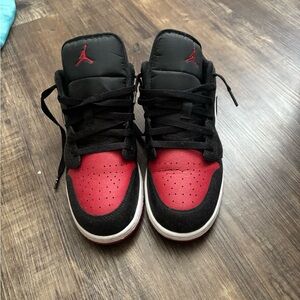 Jordan Kids Black and Red Sneakers